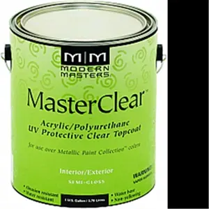 MODERN MASTERS ME662 1 Gal. Semi Gloss Master Clear Metallic Topcoat, Semi-Gloss Finish, Metallic Look