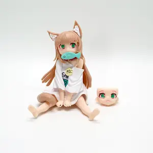 Shaving Then Find High School Girl Saya Sugawara Kneeling Beauty Figure Model Case Display Piece, Anime Collectible Statue, PVC Collectible Statue