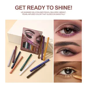 12-Piece Colorful Eyeliner Set, Matte Gel Eyeliners, Waterproof, Long-Lasting, Perfect for Halloween, Christmas, Cosplay Makeup, Matte Eyeliner Pencils