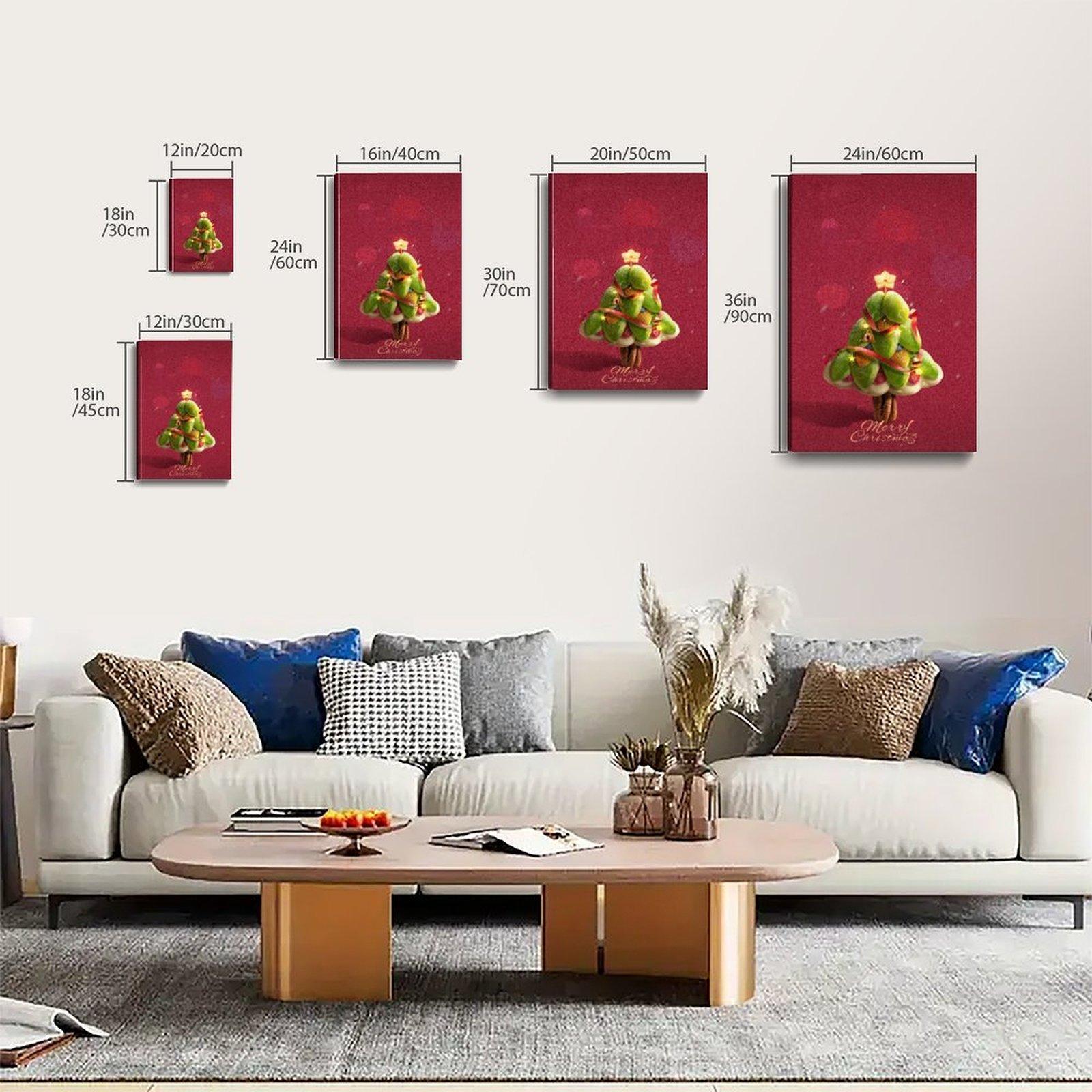 Merry Christmas Poster Christmas Tree Poster Decorative Painting Canvas Wall Art Picture Print Modern Family Bedroom Decor