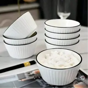 Japanese Style Ceramic Bowls Set, High Aesthetic Rice Bowl, Salad Plate, Dessert Bowl, Creative Deep Dish, Home Kitchen Diningware, Tableware, Durable Kitchenware
