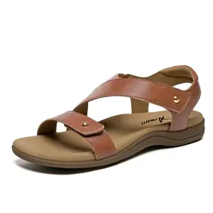 Athlefit Women's Comfortable Orthopedic Sandals with Arch Support Adjustable Walking Casual Orthotic Sandals Footwear Girl
