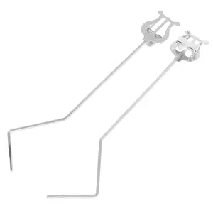 Universal Marching Music Stand for Trumpet, Baritone, E-Flat Alto Horn, Bb Tenor Trombone, Durable and Adjustable Band Instrument Holder