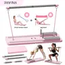 ZENROUS 4.0 New Upgrade Multifunctional Pilates Board Set - Multifunctional Exercise Board, Home Gym Equipment with Pilates Bar, Kneeling Pad, Timer, Foldable Reformer, 300 lbs Max Load Gym Equipment for Small Spaces Abdominal Training