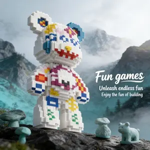 Lucky Smile Bear Toy, Trendy Decoration Statue, Creative Handmade DIY Ornament, Christmas Halloween Holiday Gift, Birthday Present