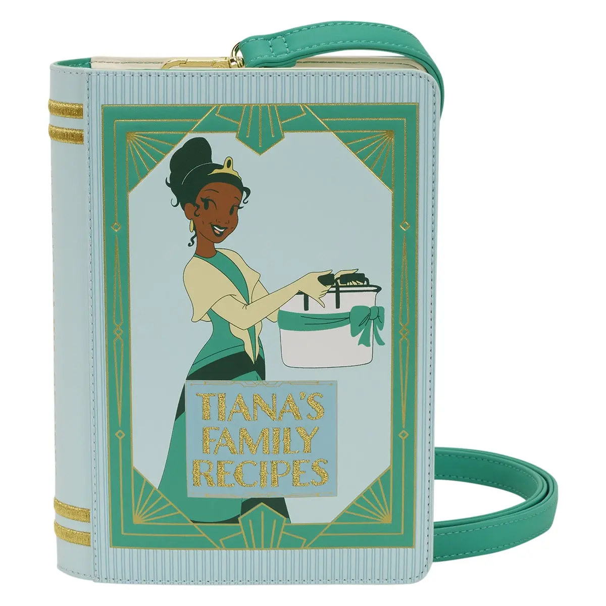 Disney Princess and the Frog Princess Tiana Recipe Book Crossbody Bag, Crossbody Handbag, Casual Shoulder Bag, Crossbody Purses, Embellished Shoulder Bag