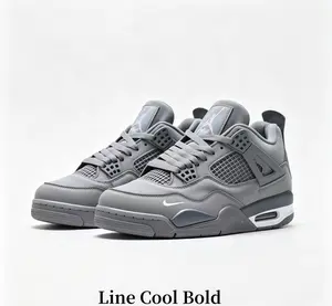 Smooth Matte Nubuck Mid Top Retro Board Shoes Two-Tone Cool Grey Gradient Grid Breathable Mesh Panel Contrast White Mini Swoosh Logo Air Cushion Midsole Street Fashion Sneakers With Full Original Box