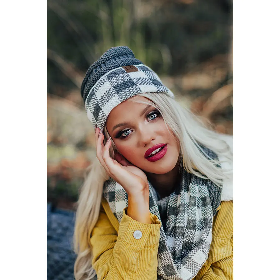 Favor The Cold High Pony Tail Beanie In Grey