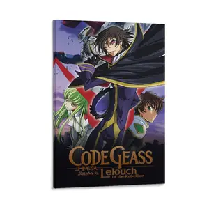Code Geass Lelouch of The Rebellion Posters ， Anime Decorative Wall Art Painting Canvas Poster Gifts. (13) Canvas Poster Bedroom Decor Sports Landscape Office Room Decor Gift Frames Ornaments Artistic Decoration Print Photo Frame-.
