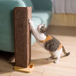 Cat Scratcher For Corner, Vertical Cat Scratching Post, Wood Corner Scratching Post Couch Corner Protector For Indoor Cats