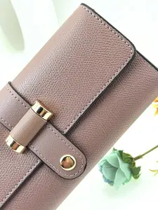 Vintage Zipper Wallet for Students Phone Wallet Long Purse for Women Perfect New Year Gift Brown Leather Style