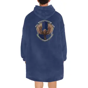 Raven Sherpa Fleece House Robe Cloak