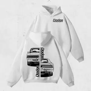 Dodge Charger 1969 Hoodie – Classic Muscle Car Sweatshirt, Retro Front & Rear Print Pullover for Mopar Fans and Vintage Car Lovers, Car Hoodie