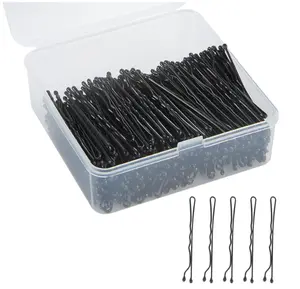 Bobby Pins - 400pcs Black Hair Pins Clips Bulk for Women - Mini Bun Pins Thin Thick for All Hairstyle Decoration - Pin Jumbo for Lady