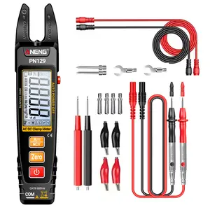 Clamp Meter Multimeter Tester TRMS 4000 Counts with U-Shaped Jaw with NCV Amp Ohm Volt Measures AC/DC Current, Voltage,Capacitance,Resistance,Continuity,Frequency Backlight Electrican Tools