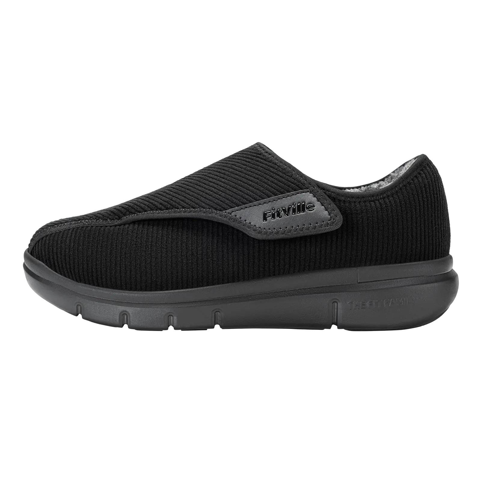 FitVille Black Mesh Slip On Comfort Men\'s 8.5 Wide‎ diabetic shoes FitVille Men main image 3