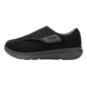 FitVille Wide Winter Slippers for Men Comfortable Slip-on House Shoes Extra Wide Mens Slippers with Adjustable Straps for Swollen Feet, Lined Slippers, Round Toe