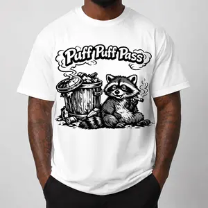 Puff Puff Pass Raccoon Graphic Tee