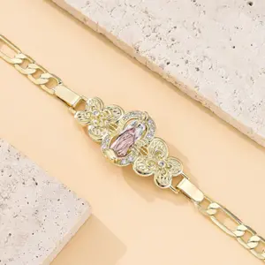 Set of 3 Virgin Mary Bracelets | Adjustable Multi-Color Faith Jewelry for Women