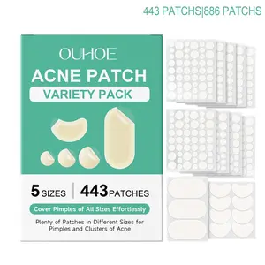 Acne Concealer Patch Set, Hydrocolloid Acne Patch, Gentle Cleansing Non-Irritating Facial Pore Care, Acne Cover Stickers for Clear Skin, Daily Use Acne Patches