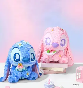 Disney Stitch Series Flower Roses Petal Plush Sitting Stitch & Angel Doll Toy Gift – Perfect for Collectors & Fans Lovers