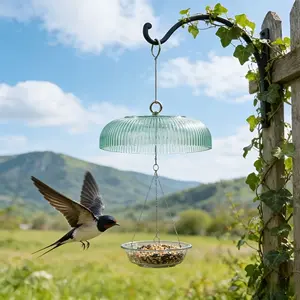 Garden bird feeder protection cover suitable for all weather conditions, suitable for wild bird feeders, hummingbird feeders, birdhouse protection covers, hanging feeding stations, and anti-squirrel barrier garden tool set