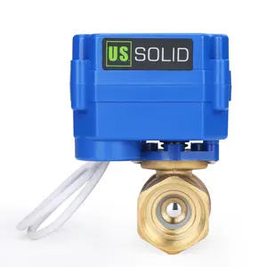 U.S. Solid Motorized Ball Valve 3/4" Brass Standard Port 9-24V AC/DC 3 Wire Setup