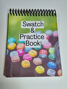 Swatch & Practice Book - Small Size 4.25x5.5 with 30 Pages Spiral Binding Laminated Cover Compact & Space-Saving Design