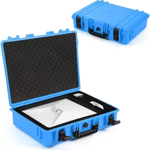 Starlink mini case ip67 waterproof hard travel case for starlink mini dish kit accessories precision cut foam protective storage with lock outdoor camping portable design blue
