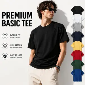 Men's 3-Pack Plain Short-Sleeve Round Neck Essential Crewneck T-Shirts - Unisex Loose-Fit Casual Streetwear Daily Tops (Black, Gray, White), Shortsleeve