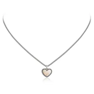 Wrangler  Heart Pendant Necklace for Women Silver Plated Teardrop Gemstone Jewelry Western Style Adaptable for Everyday & Special Occasions