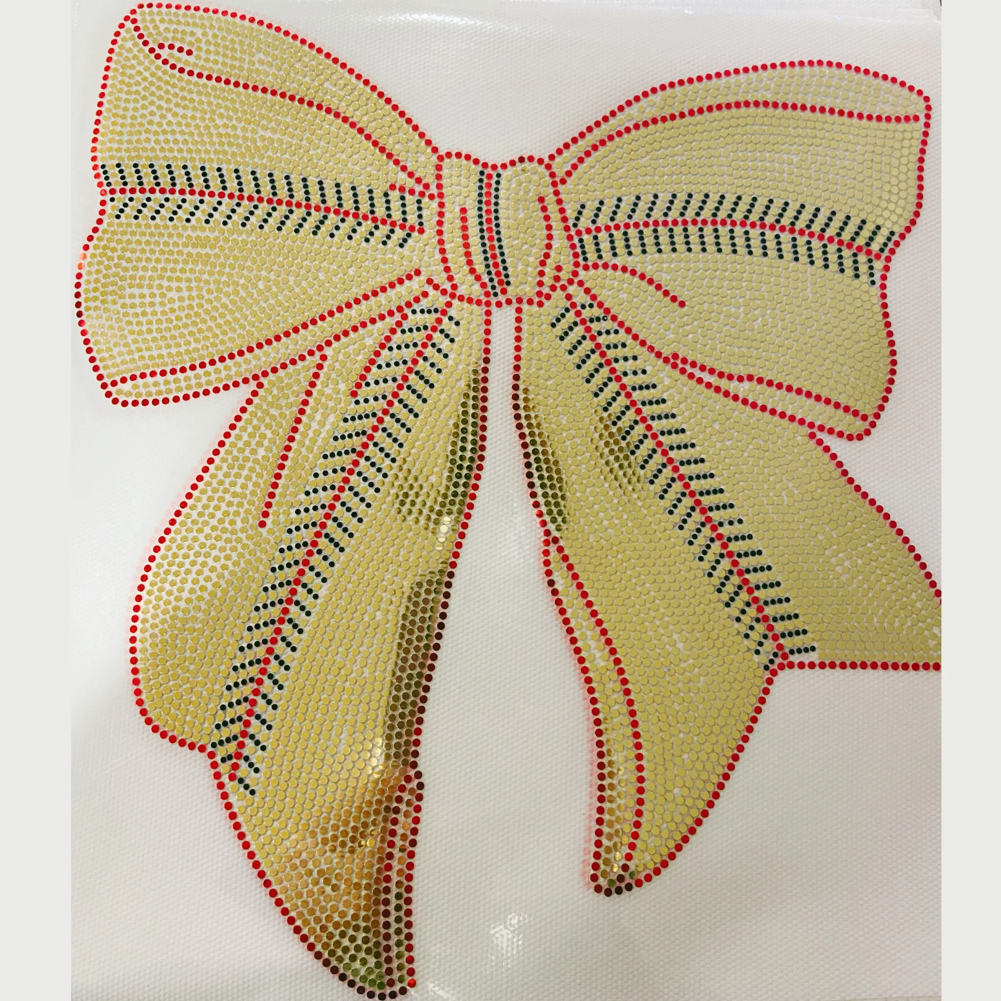 Softball Bow  - SPANGLE - COLD PEEL