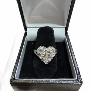 925 Sterling Silver Nugget Heart Rings