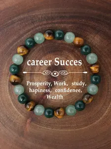 Tiger Eye & Citrine Beaded Crystal Bracelet, Fashionable Jewelry for Women & Men, Trendy All-match & Exquisite Jewelry for Birthday Gift