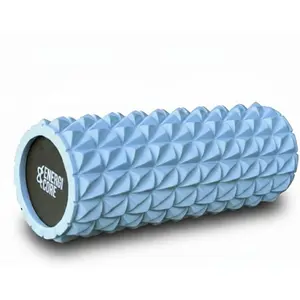 High Density 13-Inch Foam Roller – Wave Textured Deep Tissue Massage Roller for Back & Muscle Recovery, Pilates, Yoga & Full Body Fitness – Blue
