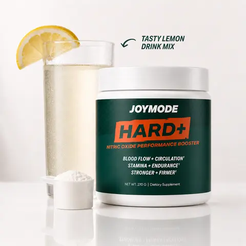 JOYMODE Hard+ Nitric Oxide Support Drink Mix for Men – L-Citrulline, Arginine Nitrate, Panax Ginseng & Vitamin C – Blood Flow, Circulation, Stamina & Vitality – Lemon, 30 Servings