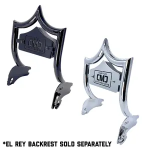 SMALL BACKPLATE for El Rey Backrest™ - CMC LOGO (Chrome or Black)