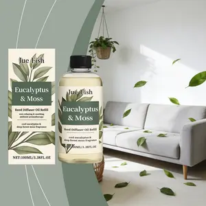 Jue Fish Eucalyptus Moss Aromatherapy Essential Oil Fresh Woody Fragrance Home Air Freshener Elegant Diffuser