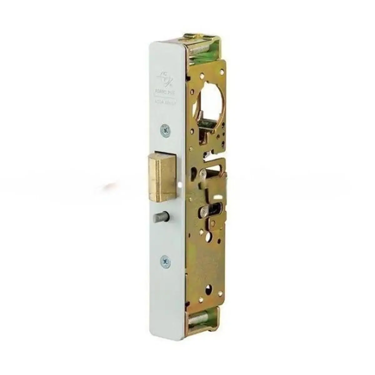 1.125 x 2.625 in. Left Hand Heavy Duty Deadlatch Flat Mortised Strike, Clear Anodized Aluminum