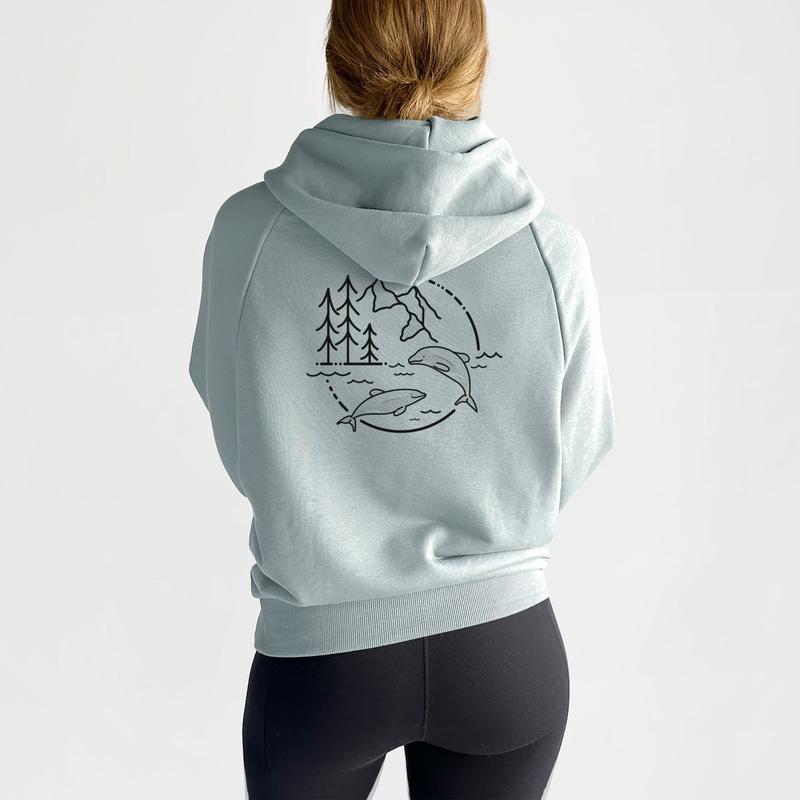 It's All Connected - Maui Dolphins - UltraLuxe Heavyweight French Terry Hoodie