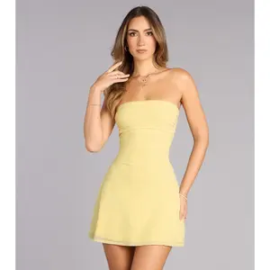 Radiant Shine Tube Mini Dress