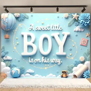 Gender Reveal Party Banner, 1 Count Gender Reveal Party Backdrop, Wall Hanging Backdrop, Photo Props Background Cloth, Indoor & Outdoor Decoration Supplies, Ornaments