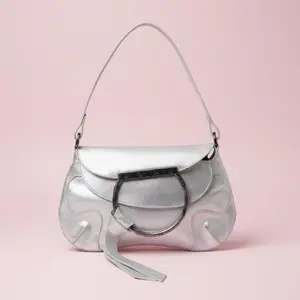 Pre-owned Roberto Cavalli Leather Shoulder Bags Silver Shoulder Bag