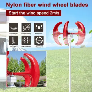 1000W 12V/24V Wind Turbines Generator, 5-Blade Lantern Wind Turbines Generator Kit, Electromagnetic Electricity Producer Equipment