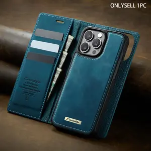 Magnetic Charging Leather Cellphone Case Cover for iPhone 17 Pro Max, Card Slot Design, Shockproof Protection, Fits Models 17, 16pro Max, 15, 14, 13, 12, 11