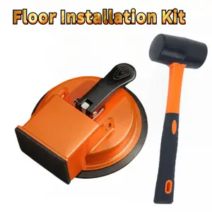 70KG Suction Cup Rubber Mallet Set Floor Installation Tools Single Head Vacuum Suction Strong Grip Clamp for Tile Flooring Glass Woodworking Car Repair