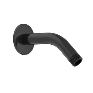 Black Shower Arm 6 Shower Extension Arm Pipe With Flange Matte Black 6 Inch