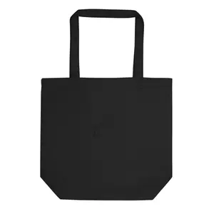 Black on Black Embroidered Organic Cotton Tote Bag, Melvin on the Mic