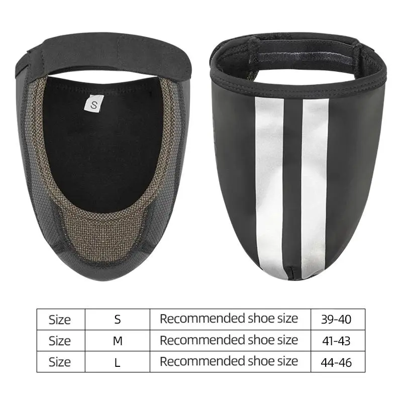 ROCKBROS Waterproof Thermal Cycling Shoe Covers - Wind-Resistant, Durable, Elastic Fabric, Portable, Adjustable Extended Strap, Keep Toe Warm with Toe Protection for Outdoor Cycling