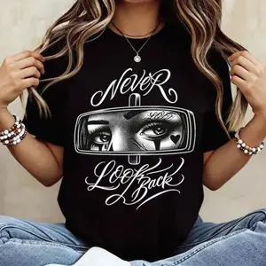 Never and Look Art Chicano Clothing Lowrider Chicana Cholo Style Hoodie & Sweatshirt & T-Shirt Casual Unisex